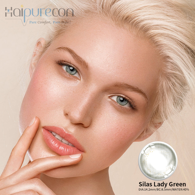 HaipureCon Silas Lady Green 14,2 mm lenti a contatto con energia