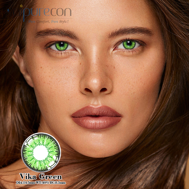 Haipurecon Vika Green 14.5mm kontakt lens