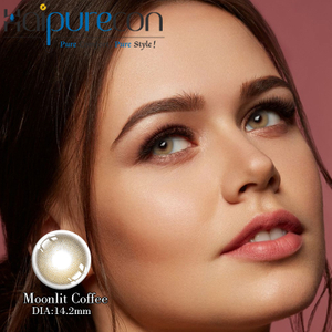 Haipurecon Moonlit Coffee 14,2 mm 40% obsah vody Barevn&eacute; kontakty na předpis pro hněd&eacute; oči Cenově dostupn&eacute;