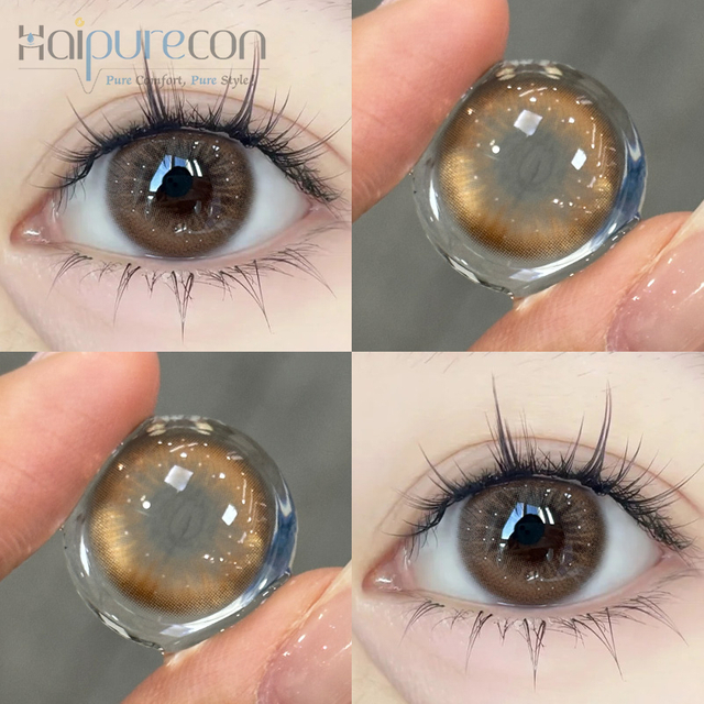 Haipurecon Dancing star brown 14,2 mm kontaktlins med kraft
