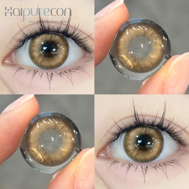 Haipurecon Jetlag Braune 14,5 mm Kontaktlinse mit St&auml;rke