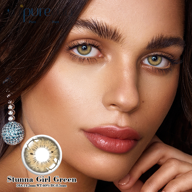 Haipurecon Stunna Girl Green14.2mm Kontaktlinsen mit Strom
