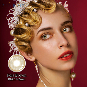 Lente de contacto Haipurecon Pola marr&oacute;n de 14,2 mm