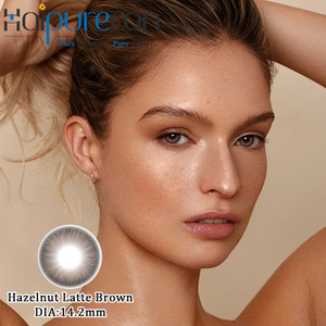 Doğal G&uuml;nl&uuml;k Giyim i&ccedil;in Latte Glow 14.2mm P&uuml;r&uuml;zs&uuml;z G&ouml;r&uuml;n&uuml;ml&uuml; Kontakt Lensler