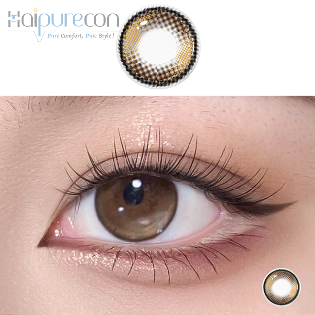 HaipureCon Color Contact Läästid klaassuhkrupruun 14,2 mm