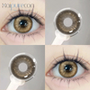 Haipurecon Jet lag Lente de contacto marr&oacute;n de 14,5 mm con potencia