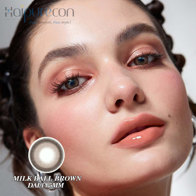 Luonnonruskeat piilolinssit vaaleille silmille 