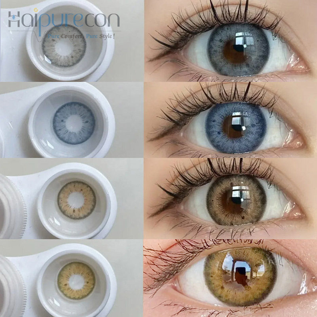 Haipurecon Stunna Girl Brown 14.2 מ'מ עדשות מגע עם כוח