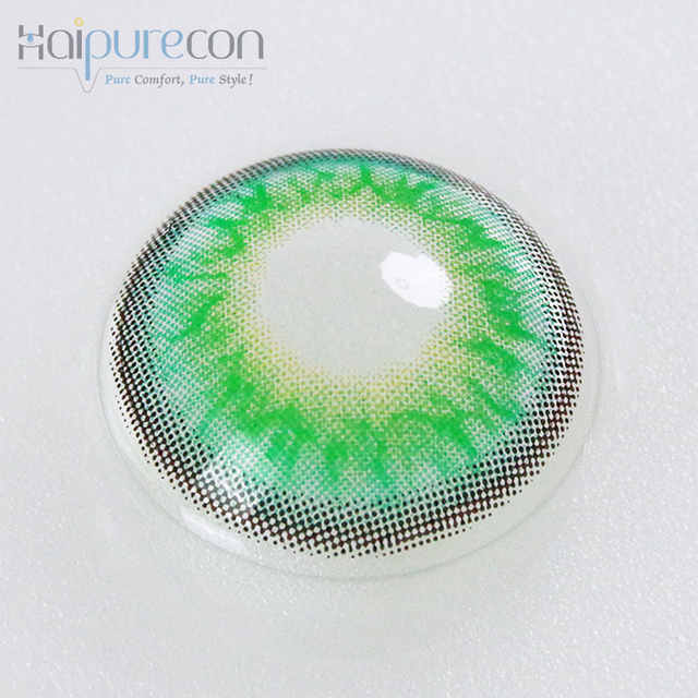 עדשות מגע של Haipurecon Himalayan Green 14.0 מ'מ