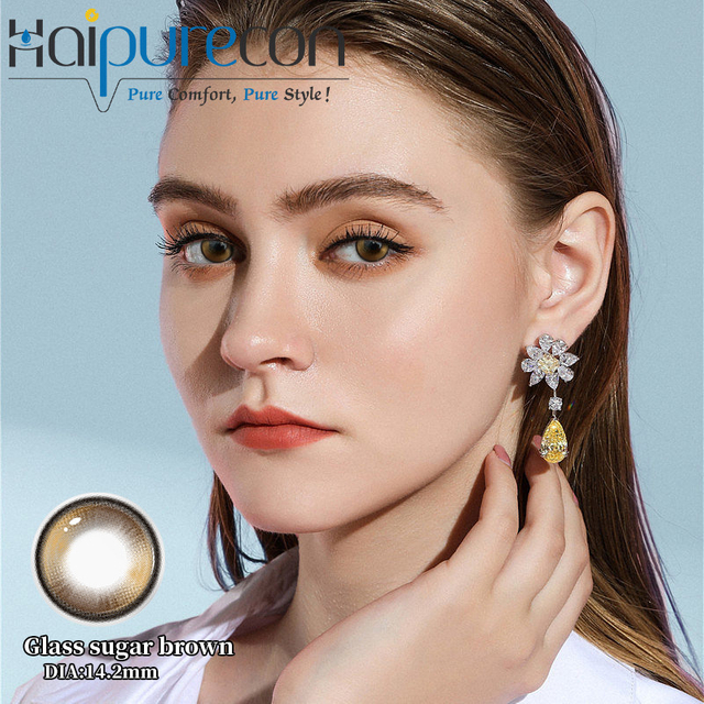 Lentes de contacto Crystal Soft de 14,2 mm de aspecto claro para un uso diario fresco