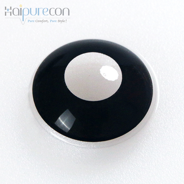 Haipurecon คอนแทคเลนส์คอนแทคเลนส์สีดำ 14.5 มม. 