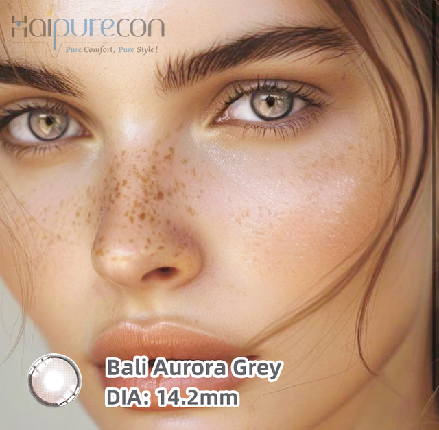 Haipurecon Bali Aurora Grey 14.2mm Lensa kontak dengan daya