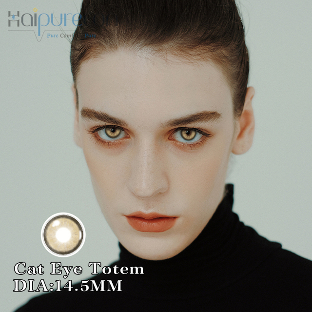 HAIPURURECON Cattus oculus Totem 14.5mm Contact Lens cum Power