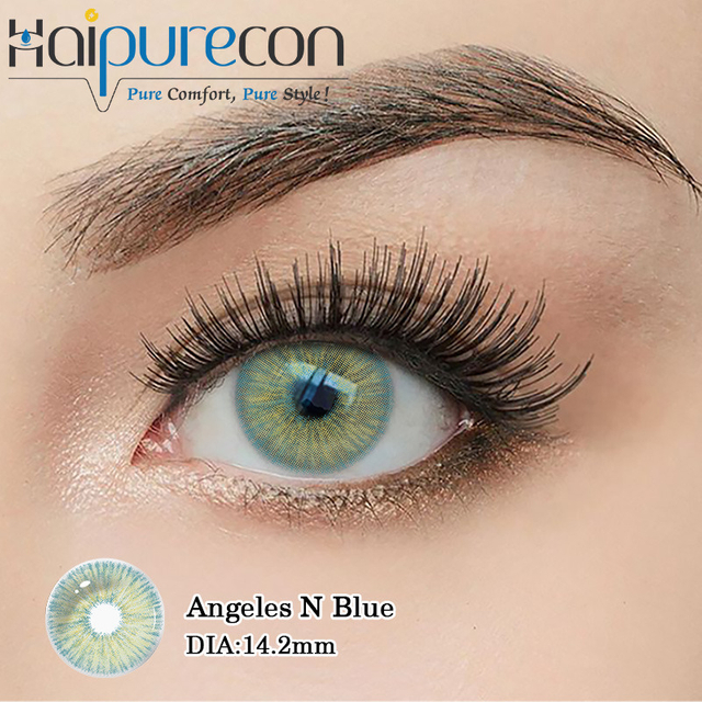 Haipurecon Angeles N Blue 14.2mm ຄວາມຫນາ 0.08mm ແວ່ນຕາທີ່ຖິ້ມໄດ້ລາຍປີ