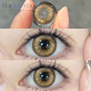 Haipurecon Jet lag Lente de contacto marr&oacute;n de 14,5 mm con potencia
