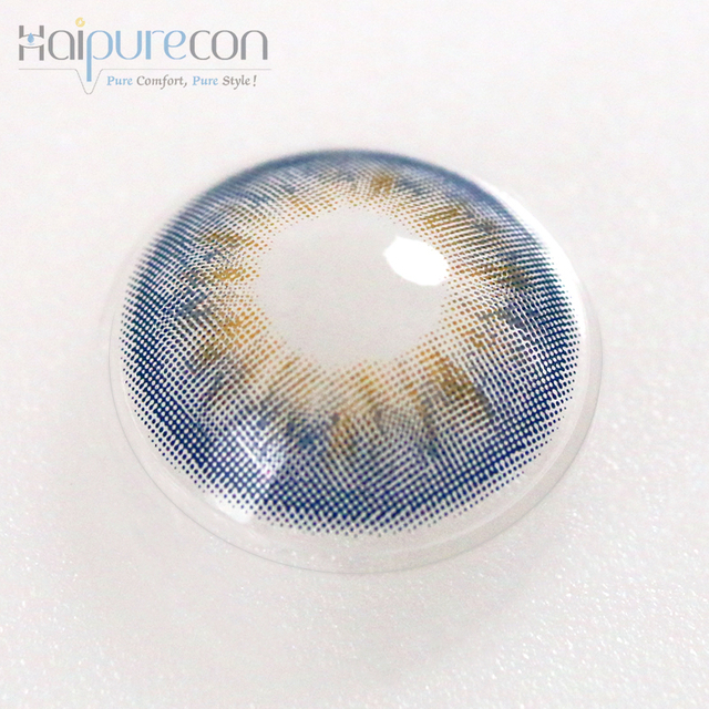 Haipurecon bahagyang lasing na asul 14.0mm na may power color contact lens