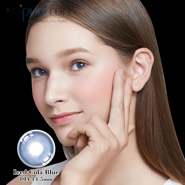Haipurecon buzlu kola mavisi 14.5mm kontakt lensler