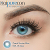 لنزهای تماسی آبی Haipurecon Peach Nectar Blue 14.5mm 40% Content Water for Blondes with UV Blocking