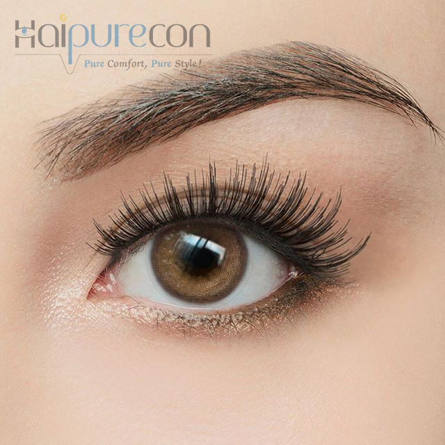Haipurecon은 3 톤 브라운 14.2mm 콘택트 렌즈를 탐닉합니다 