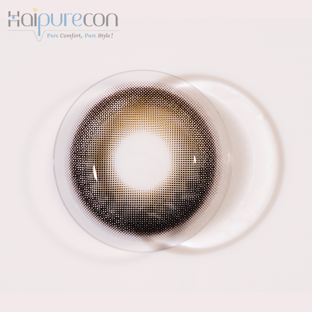 Haipurecon毎年の色のコンタクトレンズ韓国茶色14.5mm電力