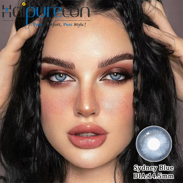 Haipurecon Sydney Blue 14.5mm High Unyevu Maudhui ya Bluu ya Mawasiliano Lenzi Raha