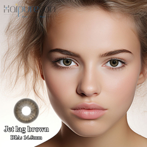 Haipurecon Jet lag Brown 14.5 mm contactum lens cum potestate