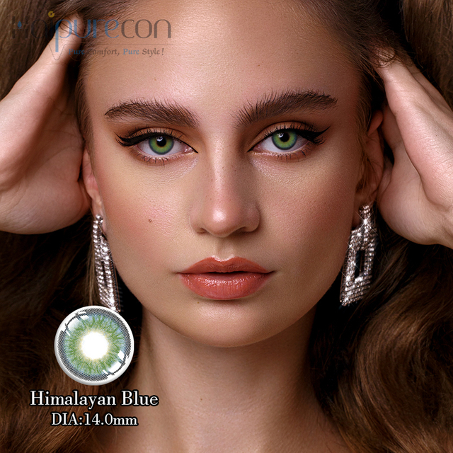 HaipureCon Himalaia azul 14,0 mm Lente de contato