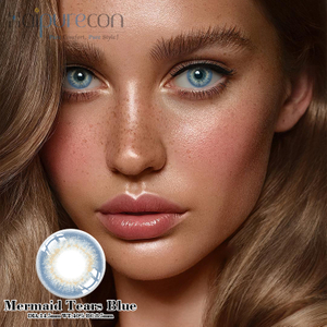 Haipurecon Mermaid آنسو نیلے 14.5mm کانٹیکٹ لینس طاقت کے ساتھ