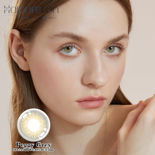 Haipurecon peggy ग्रे 14.0 मिमी संपर्क लेंस
