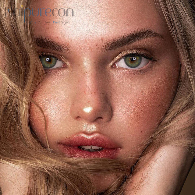 កែវភ្នែកទំនាក់ទំនងពណ៌ Haipurecon W8 Green14.0MM