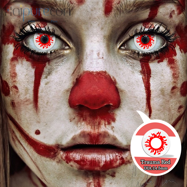 Lentes de contacto Haipurecon Cosplay Trauma Red 14.5 mm