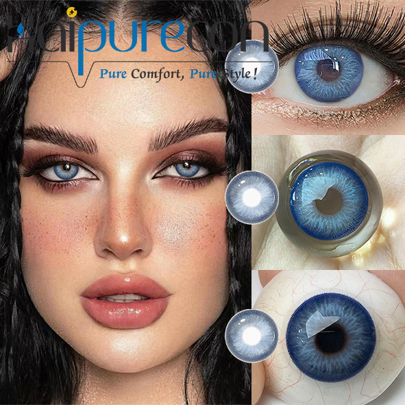 Haipurecon Sydney Blue 14.5mm High Unyevu Maudhui ya Bluu ya Mawasiliano Lenzi Raha