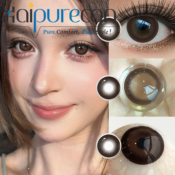 Haipurecon Wild Oud Coffee 14.5mm Lensa Kontak Sekali Pakai Tahunan Toric Grosir