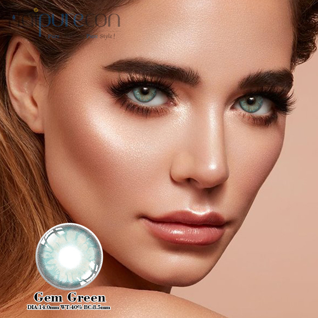 HaipureCon Gem Green 14,0 mm Le lenti a contatto con potenza