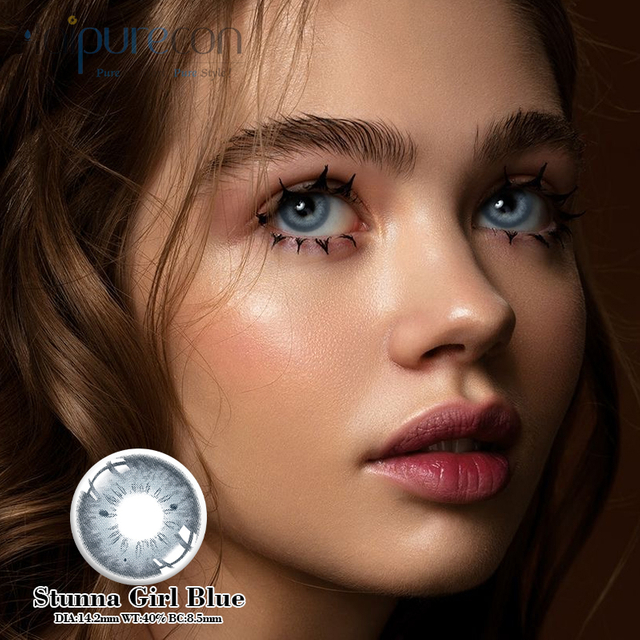 Haipurecon Stunna Girl Blue 14.2 מ'מ עדשות מגע עם כוח