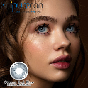 عدسات Haipurecon Stunna Girl Blue مقاس 14.2 مم بنسبة 40 بالمائة من المحتوى المائي للعيون الداكنة
