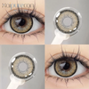 Haipurecon Cyan Brown 14,0 mm kontaktlinse med power