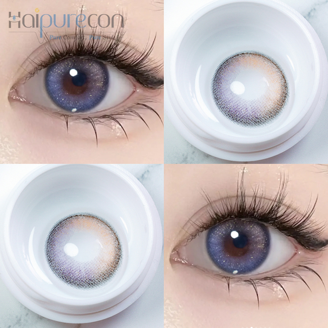 Haipurecon pambo la mawasiliano lensi bollycon zambarau 14.0 mm na nguvu