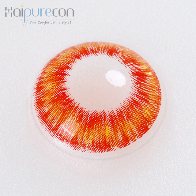 Lenti a contatto Haipurecon Cosplay Naruto Rosse da 14,5 mm 