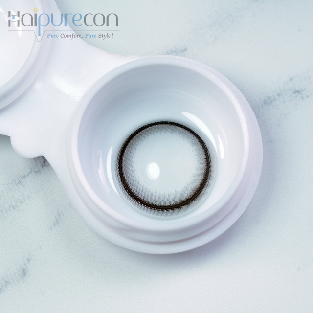 Haipurecon Cartoon l&aacute;grimas lentes de contacto negras de 14,0 mm