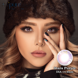 Haipureconคอนแทคเลนส์สีดาวสีม่วงกำลัง 14.2mm