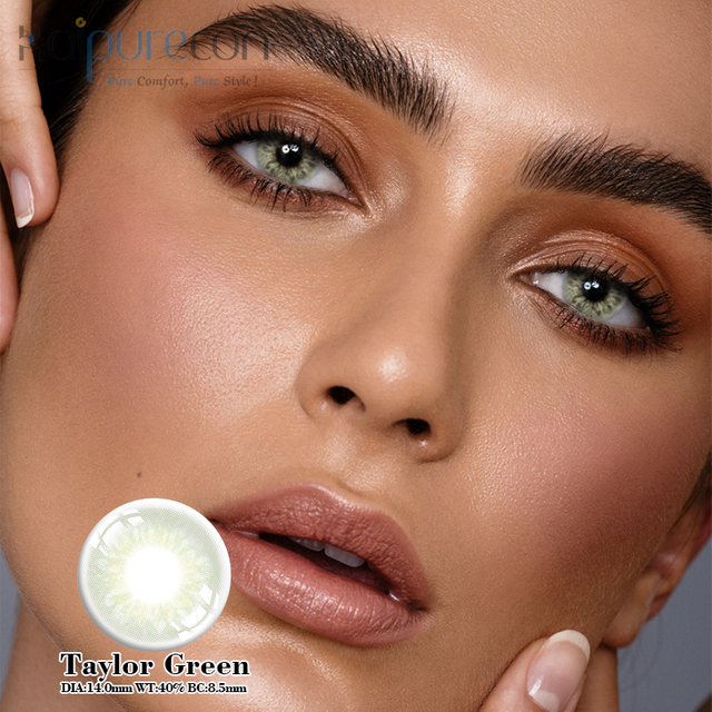 Haipurecon Taylor Green 14,0 mm kontaktní čočky s napájením