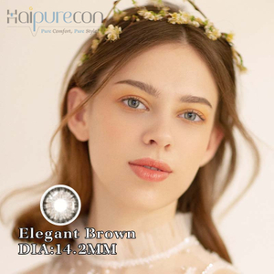Haipurecon Elegante brune 14,2 mm kontaktlinser