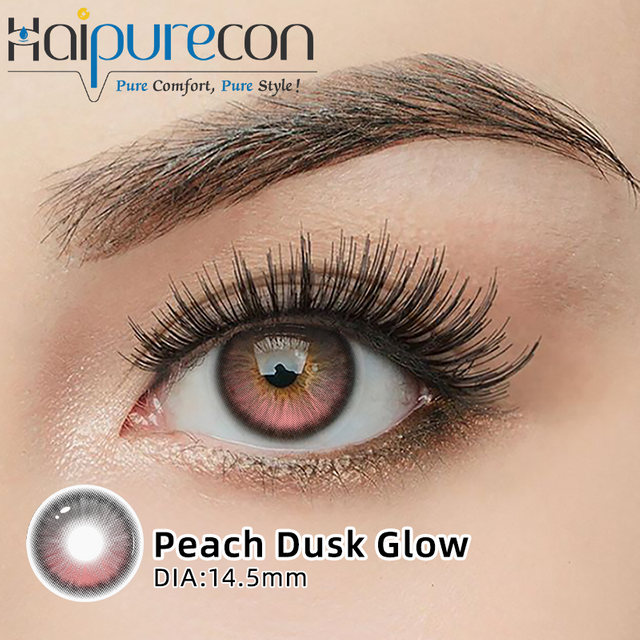 Haipurecon Rabbit Moonwatch roz&euml; 14,2 mm Lentet e kontaktit me ngjyra t&euml; disponueshme ditore Big Eye Effect 55% P&euml;rmbajtje uji Marka CE ISO