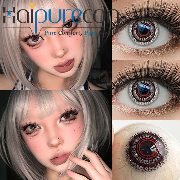 Haipurecon Obscura Rode Cosplay Contactlenzen 14,5 mm 40 procent watergehalte 8,6 basiscurve