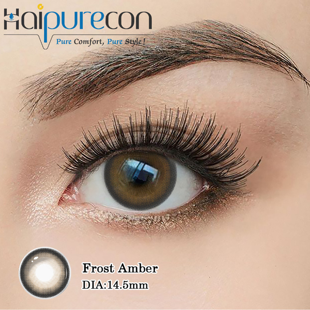 Haipurecon Frost Amber 14.5 מ'מ עדשות מגע חד פעמיות יומיות הגעה חדשה סיטונאי