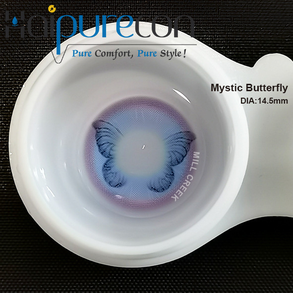 Haipurecon Mystic Butterfly Purple Cosplay-contactlenzen 40 procent watergehalte CE- en ISO-gecertificeerd