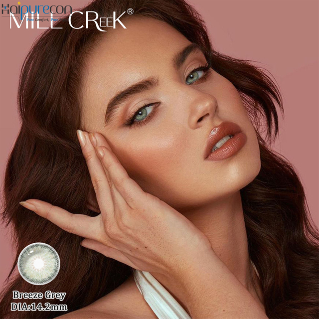 Haipurecon Breeze Grey 14,2 mm Bedst s&aelig;lgende K-Beauty daglige engangskontaktlinser 55 procent vandindhold 10 stk.