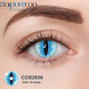 Haipurecon velkoobchod COS2622-2623 & 2627-2630 Crazy Cosplay barevn&eacute; kontaktn&iacute; čočky 40% obsah vody OEM/ODM HEMA 14,5 mm živ&eacute; vzory
