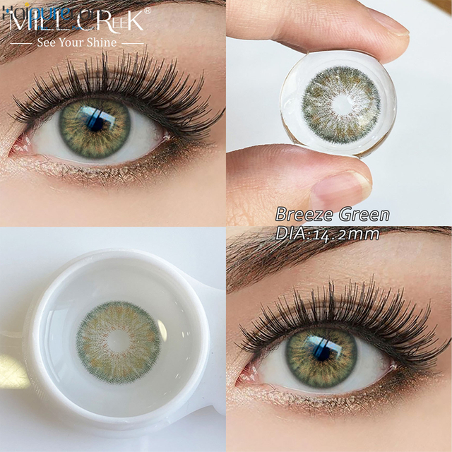 Haipurecon Breeze Green 14,2 mm bedst s&aelig;lgende K-Beauty daglige engangskontaktlinser 10 stk.